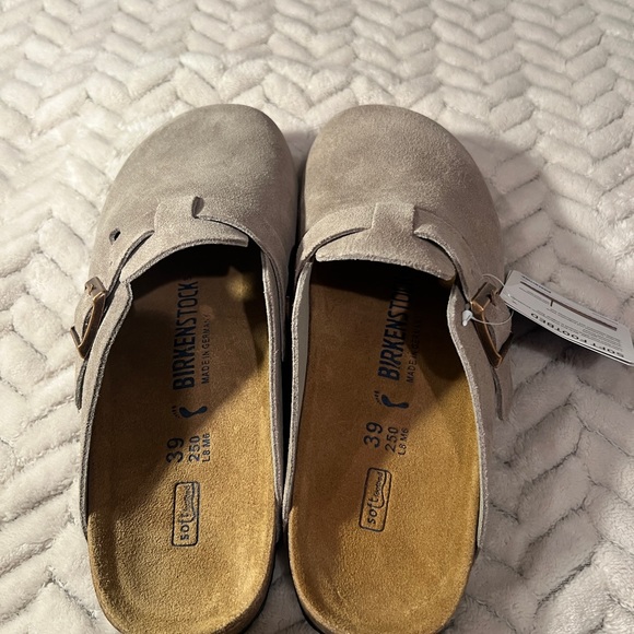 Birkenstock Boston Clog Taupe Soft Footbed Womens 6 6.5 7 7.5 8 8.5 9.5 10 10.5 - Picture 2 of 6